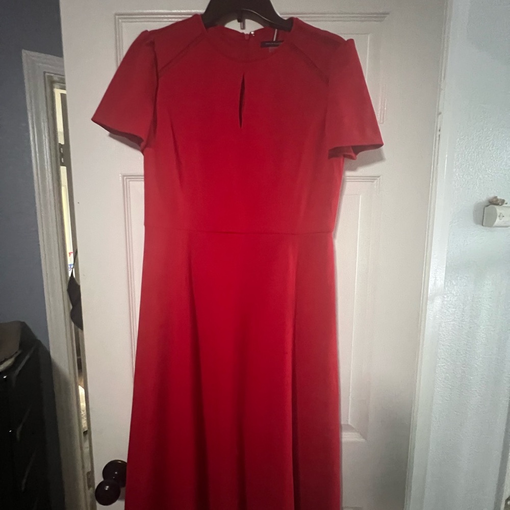 Tommy Hilfiger Vibrant Red Midi Dress